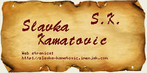 Slavka Kamatović vizit kartica